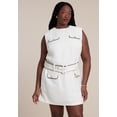 thumbnail image 4 of ELOQUII Women's Plus Size Belted Tweed Mini Dress, 4 of 5