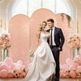 thumbnail image 6 of Tnobhg Sequin Wedding Arch Stand Cover Glitter Arch Backdrop Cover Round Top Party Backdrop Arch Stand with Cover Birthday Decoration, 6 of 7