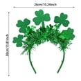 thumbnail image 3 of Ediodpoh St Patricks Day Green Irish Headband with Glitter Hair Themed Accessories for Celebration Green, 3 of 9