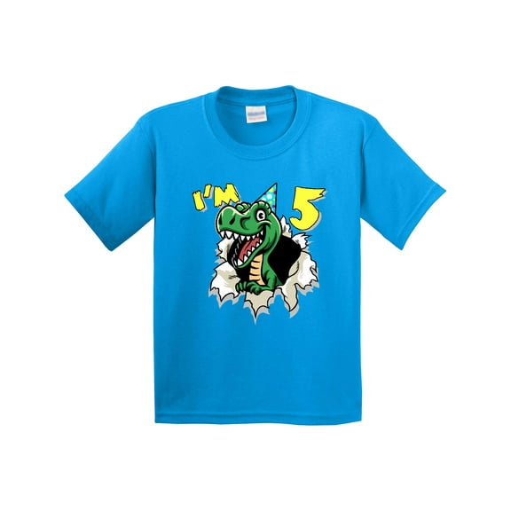 Inktastic I'm 5 Dinosaur Youth T-Shirt