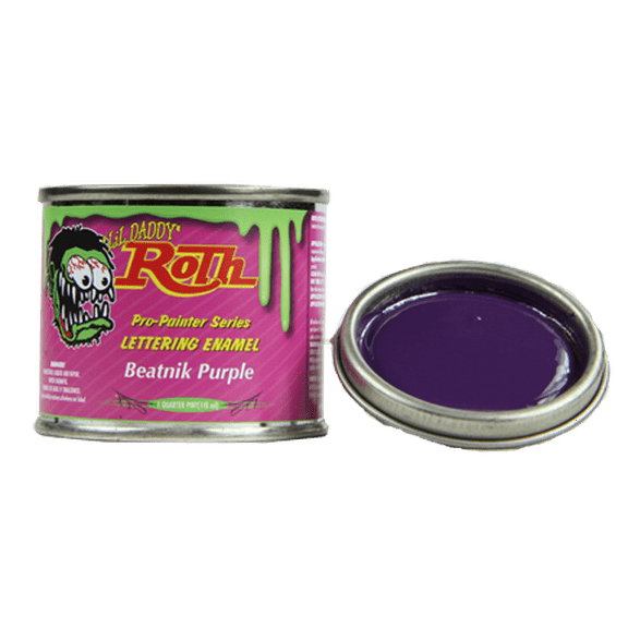 Beatnik Purple Lettering Enamel
