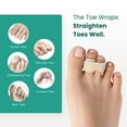 thumbnail image 4 of Welnove Hammer Toe Straightener , 8 Pack Broken Toe Wraps , Hammer Toe Corrector for Women,Size S, Beige, 4 of 7