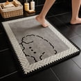 thumbnail image 4 of Tuvgenk Floor Mats for Bathroom Fancy Absorbent Bathroom Area Rugs Scalloped Nonslip 16 X 24 in, 4 of 8