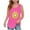 Hot Pink, variant on Girls Summer Floral Tank Tops Curved Hem Sleeveless Square Neck T-Shirts Polka Dot Graphic Tees Loose Fit Shirt White, 5-6 Years