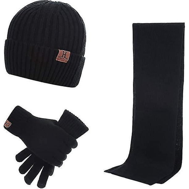 Gorro bufanda guantes YONGSHENG para pantalla táctil Juego de 3 piezas cálido invierno unisex
