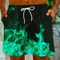 thumbnail image 2 of Fheaev Swim Trunks Dry Swimming Shorts For Men Beachwear Outdoor Drawstring Board Short Funny Swimwear Bathing Suits Men's Flame Printing Special Print Beach Trouser Shorts Pant, 2 of 9