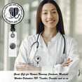 thumbnail image 4 of Fiudx Porta Credencial Retráctil Elegante, Hebilla con Diseño Único, Clip Giratorio de 360 Grados, Fácil Acceso para Enfermeras, Docentes y Profesionales, Superficie de Mylar Lavable., 4 of 6