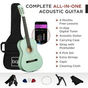Best Choice Products 38in Beginner Acoustic Guitar Starter Kit w/ Gig Bag, Strap, Extra Strings - SoCal Green