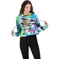 thumbnail image 2 of Ed Hardy Women's French Terry Tie Dye Printed Cropped Hoodie, 2 of 5