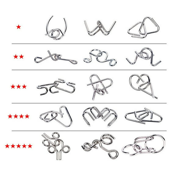Easter 15Pcs Metal Wire Puzzles Brain Teaser Metal Wire Puzzles Educational Toy Learning Games for Kids 10 And up for Kids Worm Farm Stress for Kids Anxiety under 5 Sewing Cards for Preschool