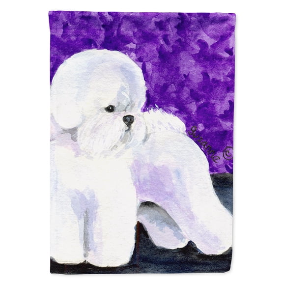 Bichon Frise Flag Canvas House Size