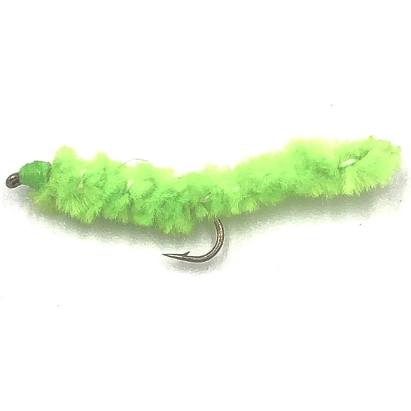 Feeder Creek Fly Fishing Flies - Green Weenie Caddis Nymph Size 12, 14, 16 (4 of Each Size). One Dozen Total Flies