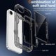 thumbnail image 4 of For iPhone 16e Clear Case PC + TPU Phone Cover Card Holder Kickstand - Transparent, 4 of 5