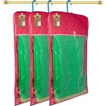 atorakushon 30'' Hanging Garment Suit Bags Storage Clothes Cover with Clear Window Zipper Closet for Tuxedos Shirts Fur Coats Pack of 3 Pink