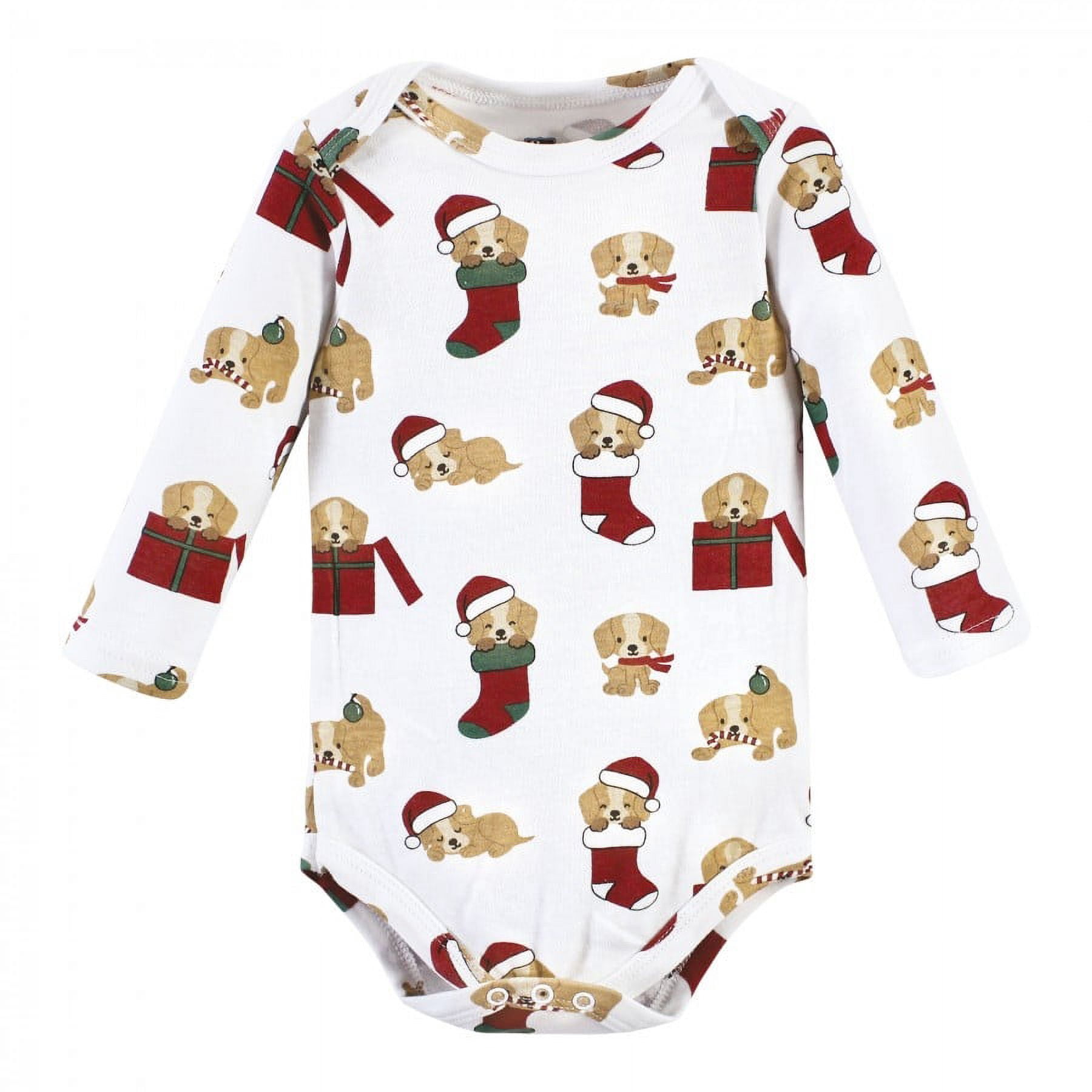 Hudson Baby Cotton Long-Sleeve Bodysuits, 3- Pack, Newborn- 24 Months