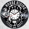 thumbnail image 2 of Horse Riding Vinyl Record Wall Clock Retro style Wall clock Silent Home Decor Unique Art Special Home Accessories Creative Personality Gift, 2 of 5