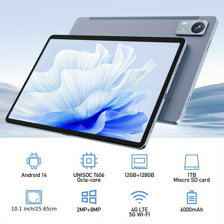 Android 14 タブレット 10.1インチ 12GB+128GB Android 14 Tablet 10.1Inch,12GB+128GB 1TB Expand,4G LTE 5G WiFi