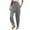Gray, variant on LYXSSBYX Cargo Pants Women Women's Fashion Solid Color Elastic Waist Straight Barrel Cotton Pockets Pants