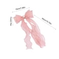 thumbnail image 4 of Yhmxh Sheer Organza Bow Curtain Tiebacks with Wavy Streamers, Pre-Tied Elegant Ribbon Bow Curtain Holdbacks, Decorative Window Curtain Tie Backs for Bedroom Living Room Wedding Home Decor, 4 of 6
