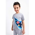 thumbnail image 2 of Short Sleeve T-Shirt with (Spaceship) Graphic - Grey, 2 of 11