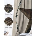 thumbnail image 3 of Texas Star Rustic Blackout Curtains for Bedroom Living Room Darkening Curtains 90 Inch Vintage Farmhouse Striped Brown Black Out Window Curtain Privacy Window Treatment Grommet Drapes 52"x90"x2, 3 of 9