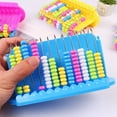 thumbnail image 4 of KAKOWELY Blue Plastic Abacus for Students Early Educational Math Learning Tool 12 Rods Counting Abacuses,7.28"X3.94"X2.48", 4 of 5