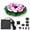 Pink, variant on Solar-Powered Floating Fountain – Lotus Design for Birdbaths & Ponds, Monocrystalline Silicon, Contains Nozzles, Silent Pump, Outdoor Garden Decor