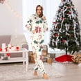 thumbnail image 7 of FORMRS Onesies Pajama for Adults Unisex Hoodie Winter Jumpsuit One Piece Sleepwear, Sizes S-2XL, Beige Christmas Candy Canes, 7 of 7