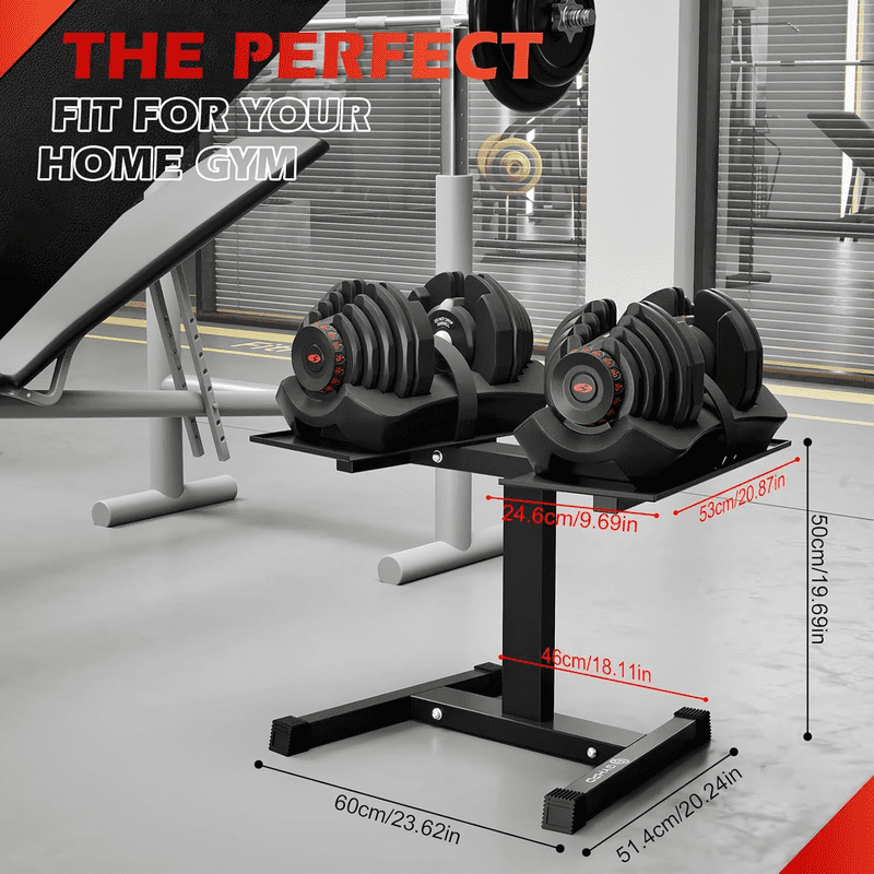 2026 NEW Adjustable Dumbbell Stand, 200 lb Capacity, Dumbbell Rack with Adjustable Belt, Heavy Duty Column Dumbbell Stand, Easy Storage & Safety for Home Gym, Dumbbell Rack Stand Only