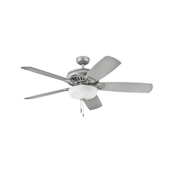 60 inch 5 Blade Ceiling Fan with Light Kit-Satin Steel Finish Bailey Street Home 81-Bel-4771834