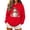 #B Red, variant on Zynoxe Womens Ugly Christmas Sweatshirt Adjustable Drawstring Hooded Sweatshirt Casual Long Sleeve Pullover Hoodie Fashionable Print Sweatshirt for Women with Kangaroo Pocket S