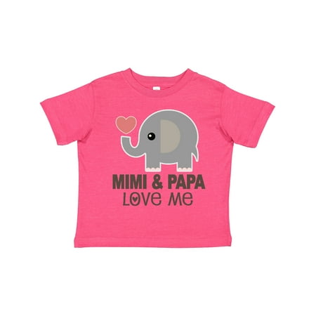 

Inktastic Mimi and Papa Love Me Elephant Gift Toddler Boy or Toddler Girl T-Shirt