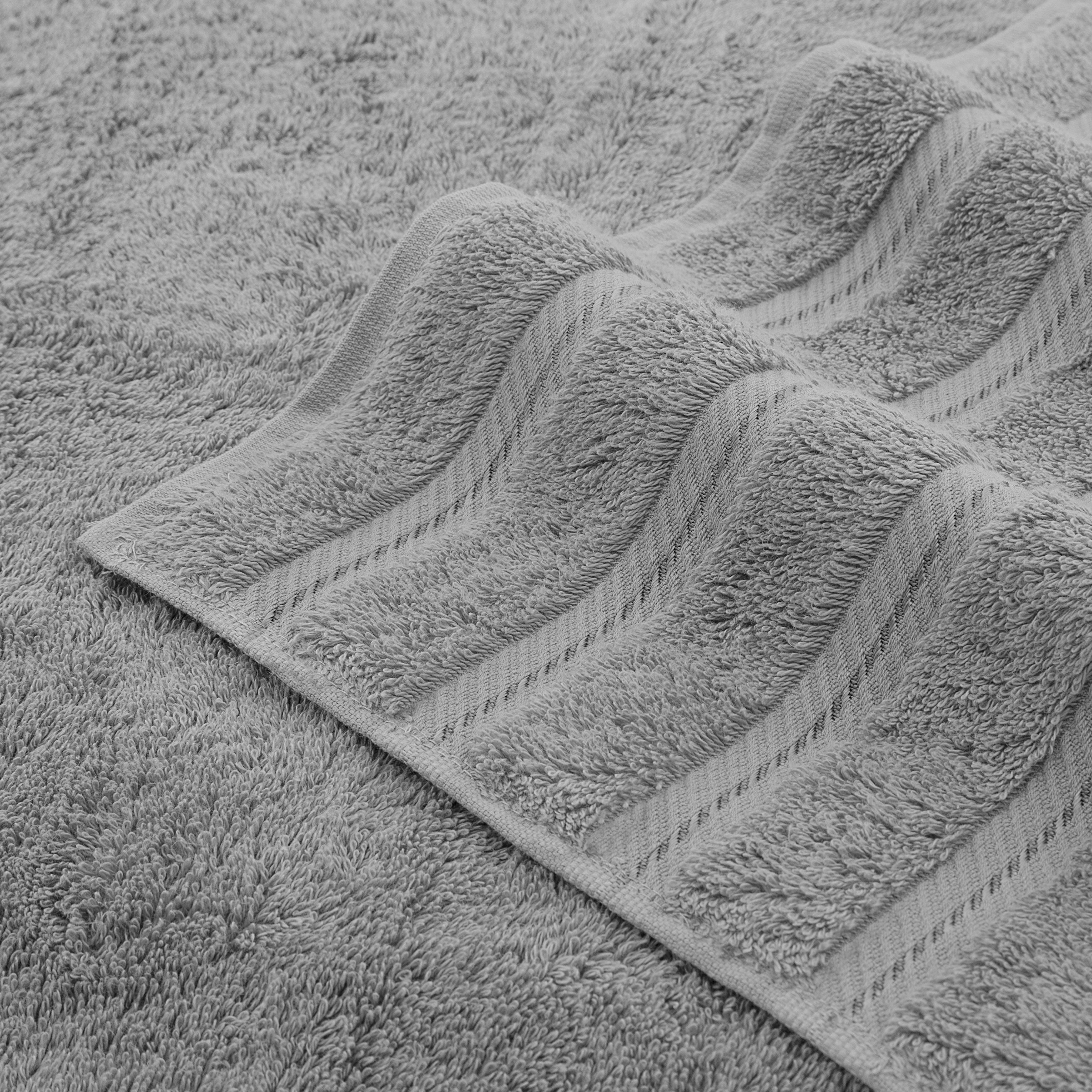 NOVA Luxury Linen - Hotel Quality Turkish Towel Set for Bathroom (6 Pcs  Towel Set, Mirage Grey)