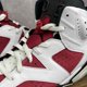thumbnail image 3 of Ni - ke Jordan 6 Retro OG Mid Carmine 2021 Size 11 CT8529-106 Red White Men’s Shoes Rare, 3 of 5