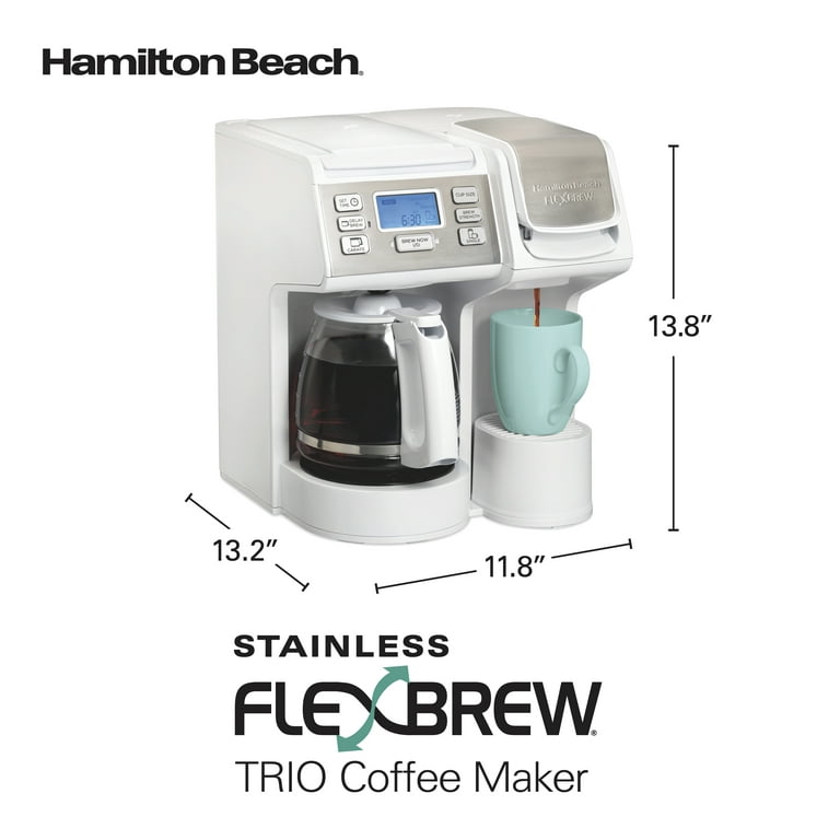 Hamilton Beach FlexBrew Trio Coffee Maker, Stainless Steel Accents