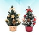 thumbnail image 4 of EeaseMX Decoración de árbol de Navidad en miniatura exquisita, modelo de árbol de Navidad, regalos, decoración realista para fiesta en casa (20cm, rojo B y dorado C), 2 uds., 4 of 7
