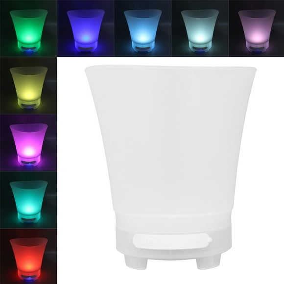 LED Ice Bucket, Built In 1200mAh Battery Outdoor Ice Bucket Type C Port Charging Wide Application Colorful for KTV