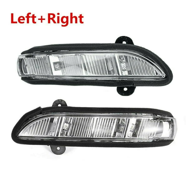 Luz de señal de giro para espejo retrovisor de puerta delantera LH + RH del coche para luz de señal de giro para espejo retrovisor, luz de borde de espejo inverso