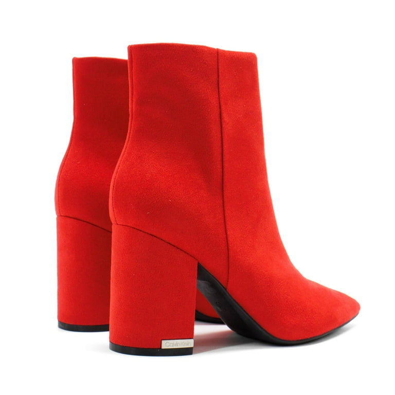 Calvin klein red booties clearance