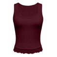 thumbnail image 4 of Lace Camisole Tank Tops for Women with Wide Strap (Red L), 4 of 5