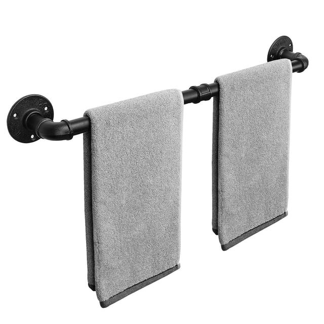 Toallero de barra Livabber de tubo industrial de hierro rústico 61 cm