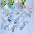 thumbnail image 5 of Wall Decor, Butterfly Wall Art, 3D Wall Decor, Gold Wall Decor, 12Pc Hollow Butterfly Removable Diy Ornaments for Wall, Window and Party Space Accent, 5 of 6