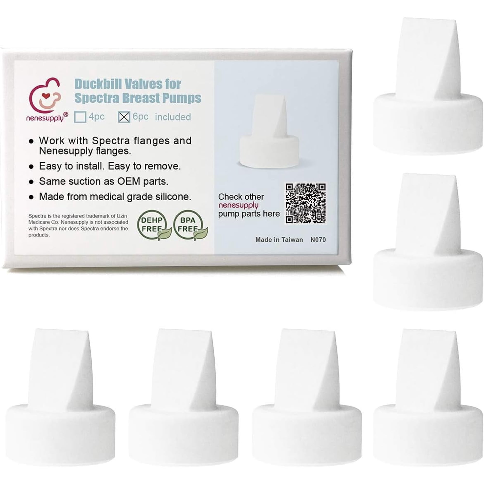 Nenesupply Duckbill Valves Compatible with Spectra Pump Parts Compatible with Spectra S2 S1 9 Plus Breast Pump Replace Spectra Valves and Spectra S2 Accessories