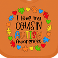 thumbnail image 4 of Inktastic I Love My Cousin Autism Awareness Boys or Girls Baby Bib, 4 of 4