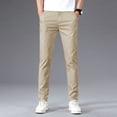 thumbnail image 3 of Pantalones casuales de verano para hombre, pantalones rectos ajustados y finos, pantalones casuales de estilo coreano para hombre, pantalones de moda que combinan con todo para hombre, 3 of 6