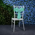 thumbnail image 6 of Ties-free Elastic Chair Back Bow Decoration - Thickened Fabric Flower Decor for Hotel Banquets, Weddings, Parties, Easy-to-install Chair Cover Accent to Elevate Event Decor, 9.84*17.72in, Mint Green, 6 of 6