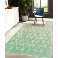 thumbnail image 4 of Abstract Decorative Rug, Retro Geometric Ombre Inspired Pattern Classic Curves Illustration, Quality Carpet for Bedroom Dorm and Living Room, 6 Sizes, Mint Green, by Ambesonne, 4 of 4