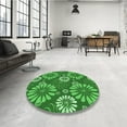 thumbnail image 4 of Ahgly Company Machine Washable Indoor Rectangle Transitional Green Area Rugs, 5' x 7', 4 of 7