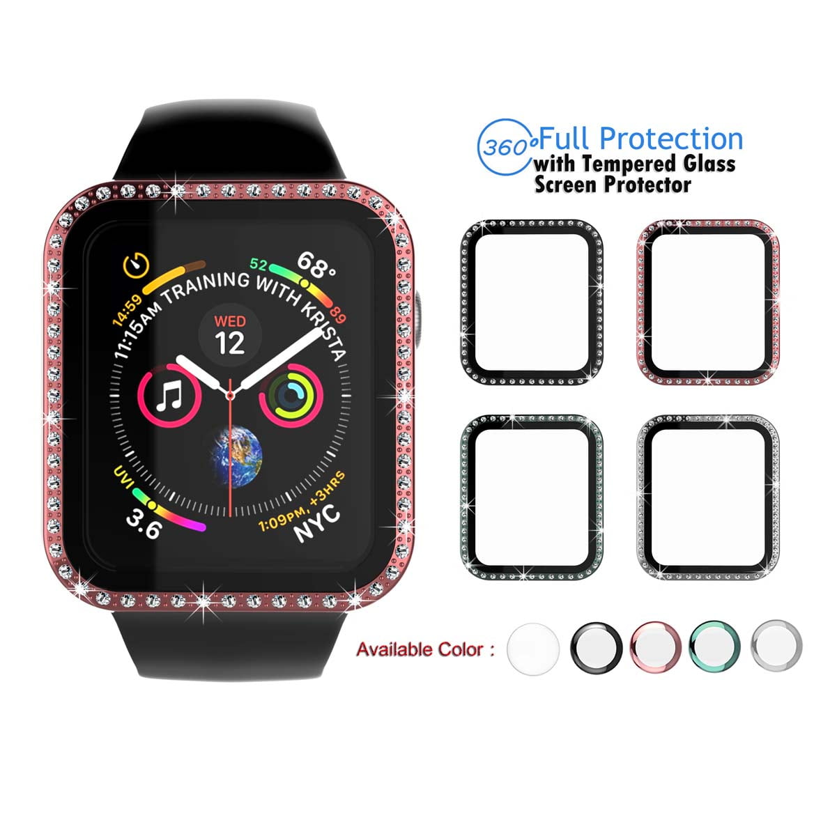 rhinestone apple watch case