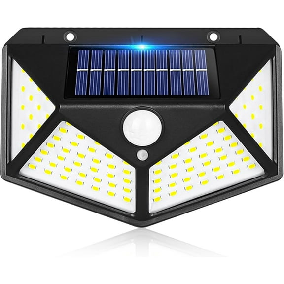 Solar Powered Motion Sensor Security Lights, 138 LED Super Bright Outdoor Motion Activated Wall Lights 3 Modes Waterproof Lighting for Yard Deck Door Garage